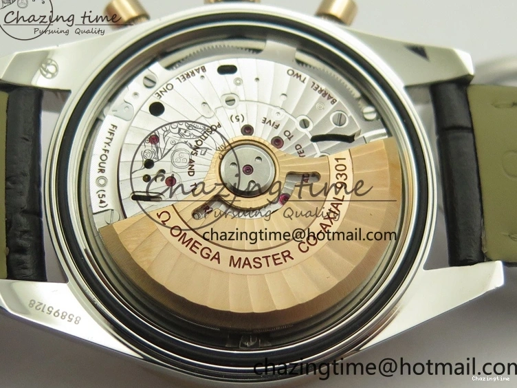 0518 Neat Speedmaster ’57 Co-Axial SS RG OMF 1:1 Best Edition Black Dial On Leather Strap A9300 (Free Leather Strap) 8067